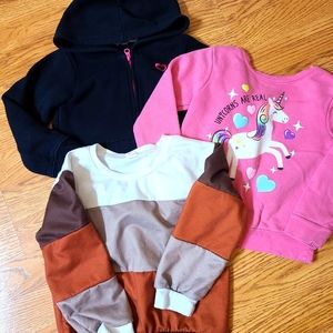 🌻🌻 3/$10 Lot of 3T/4T Girl's Sweatshirts
